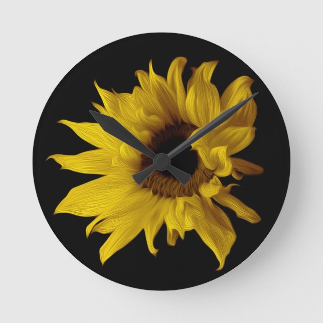Reloj Redondo Mediano Girasol (Anverso)