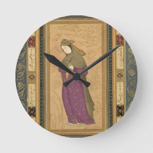 Reloj Redondo Mediano Girl holding an aigrette, from the Large Clive Alb