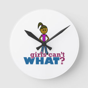Reloj Redondo Mediano Girls Can't WHAT? Girls