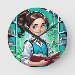 Reloj Redondo Mediano Girls Love Science!