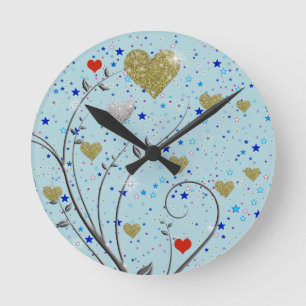 Reloj Redondo Mediano girly love stars