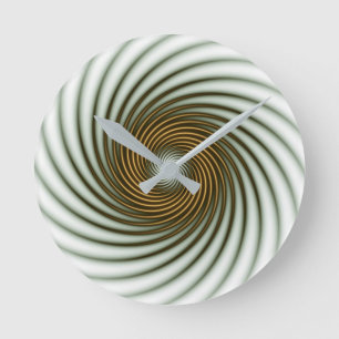 Reloj Redondo Mediano Giro de círculo dorado