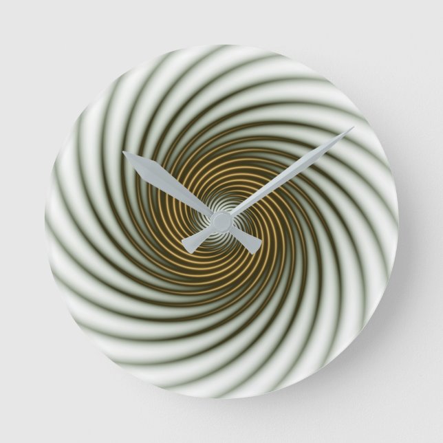 Reloj Redondo Mediano Giro de círculo dorado (Anverso)