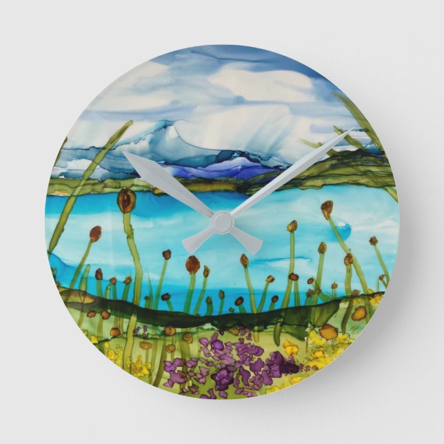Reloj Redondo Mediano Glazier lake below the mountains    (Anverso)