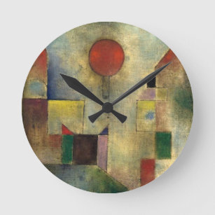 Reloj Redondo Mediano Globo rojo Paul Klee