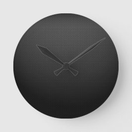 RELOJ REDONDO MEDIANO GLOWING CARBON BLACK GRAY DOTS DARK PATTERN
