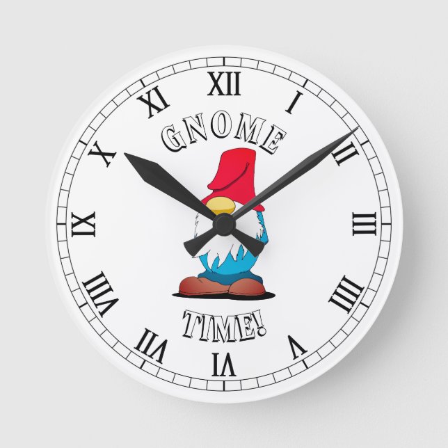 Reloj Redondo Mediano Gnome Wall Clock (Anverso)