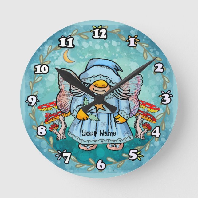 Reloj Redondo Mediano Gnomo Hada (Anverso)