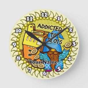 Reloj Redondo Mediano gnomo ranuras alegría