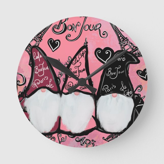 RELOJ REDONDO MEDIANO  GNOMOS        (Anverso)