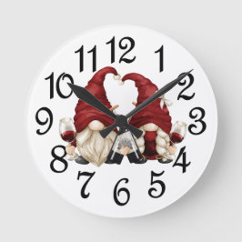 Reloj Redondo Mediano Gnomos del tiempo del vino