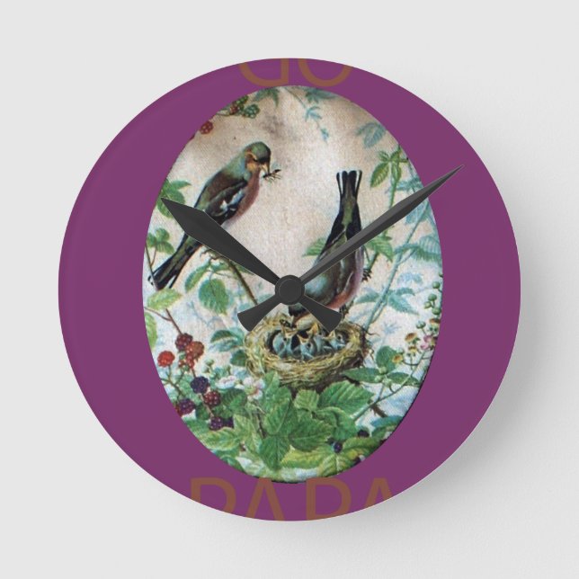 Reloj Redondo Mediano Go Papa Time simples necesidades básicas Personali (Anverso)