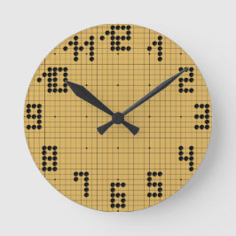 Reloj Redondo Mediano Goban Clock - Black Stones - 1-12