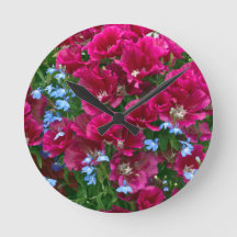 Godetia And Lobelia Clock