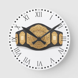 Reloj Redondo Mediano Gold Championship Belt Boxing Wrestling Decor