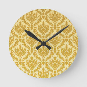 Reloj Redondo Mediano Gold damask