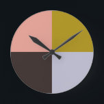 Reloj Redondo Mediano Gold Pink Chocolate Lavender<br><div class="desc">2025</div>