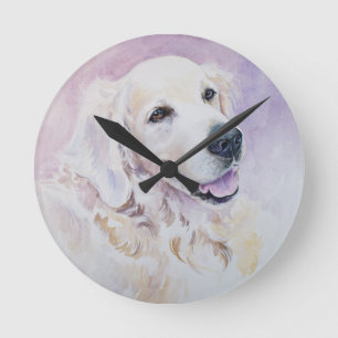 Reloj Redondo Mediano Golden retriever