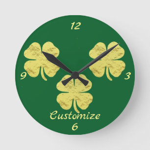Reloj Redondo Mediano Golden Shamrock Thunder_Cove