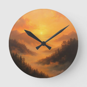Reloj Redondo Mediano Golden Valley Sunrise