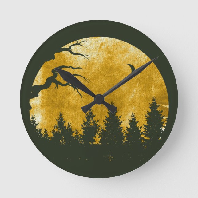 Reloj Redondo Mediano Golden Woods (Anverso)