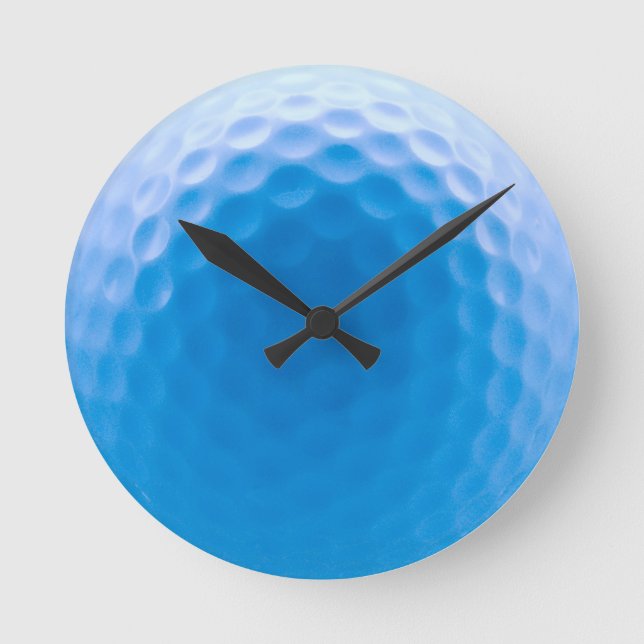 Reloj Redondo Mediano Golf Ball Texture Dimples Arctic Blue (Anverso)