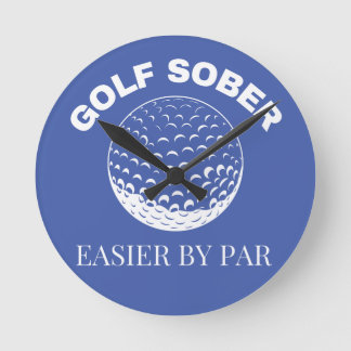 Reloj Redondo Mediano Golf Sober Más Fácil Por Par Funny Golfing Quita
