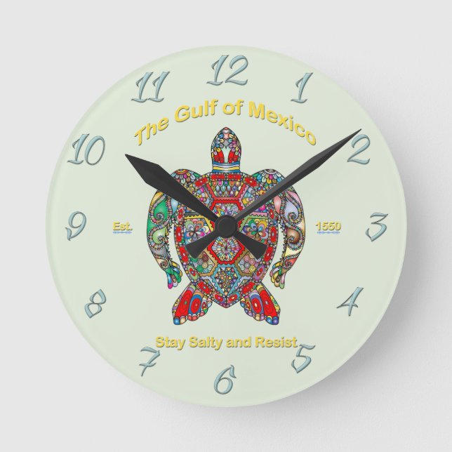 Reloj Redondo Mediano Golfo de México (Anverso)
