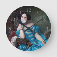 Goma de burbuja Diva en satén azul
