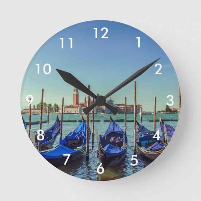 Reloj Redondo Mediano Gondolas in Venice, Italy (Anverso)