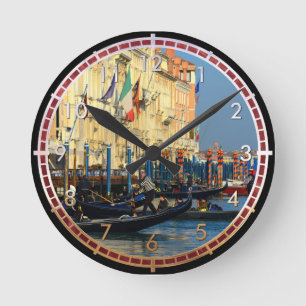 Reloj Redondo Mediano Gondoleros venecianos