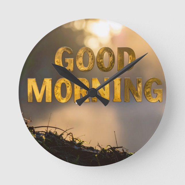 Reloj Redondo Mediano Good morning (Anverso)
