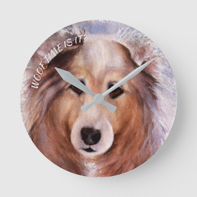 RELOJ REDONDO MEDIANO GORGEOUS COLLIE (Anverso)