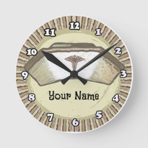 Reloj Redondo Mediano Gorra de Enfermera Retro