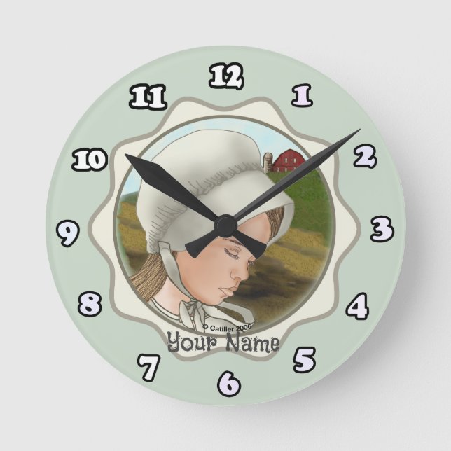 Reloj Redondo Mediano Gorra de niña amish (Anverso)