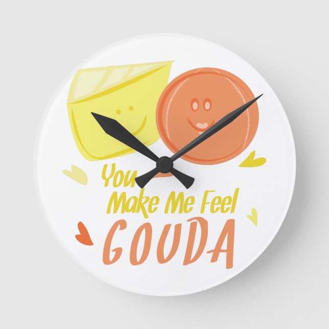 Reloj Redondo Mediano Gouda de la sensación (Anverso)