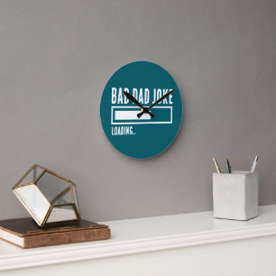 Reloj Redondo Mediano Graciosa carga de Chiste de papá malo