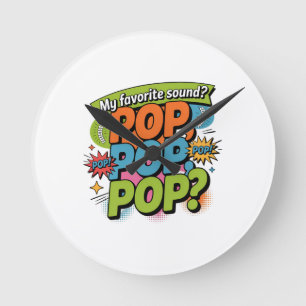 Reloj Redondo Mediano Gracioso Chiropractor Pop Sound Gift