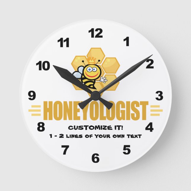 Reloj Redondo Mediano Gracioso Honey Bee (Anverso)