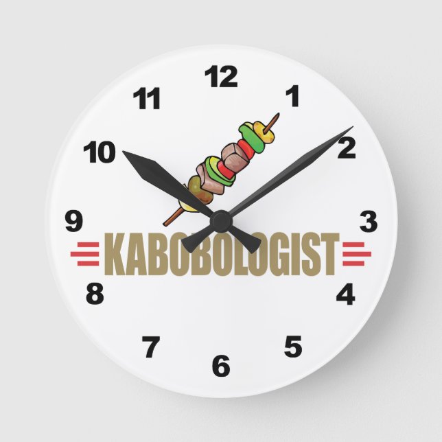Reloj Redondo Mediano Gracioso Kabob (Anverso)