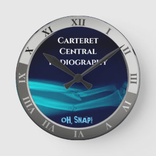 Reloj Redondo Mediano Gracioso "Oh, Snap" Broken Arm Xray