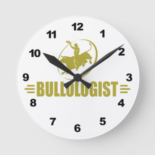 Reloj Redondo Mediano Gracioso piloto de toros de rodeo