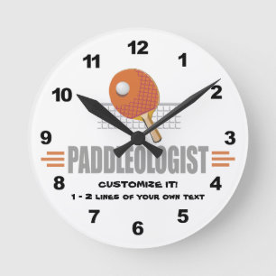 Reloj Redondo Mediano Gracioso Ping Pong