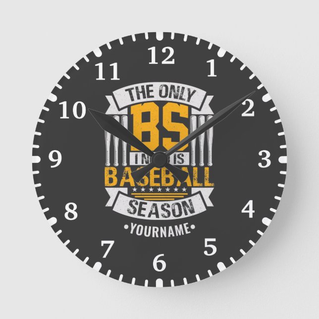Reloj Redondo Mediano Gracioso sarcasmo de béisbol (Anverso)