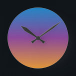 Reloj Redondo Mediano Gradiente azul, púrpura y Naranja<br><div class="desc">Reloj de pared degradado azul,  púrpura y Naranja de Gerson Ramos.</div>