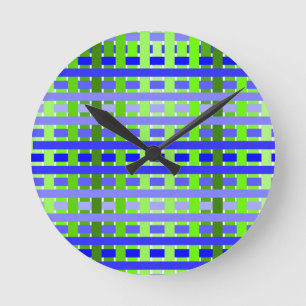 Reloj Redondo Mediano Gradiente azul trenzado