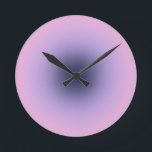 Reloj Redondo Mediano Gradiente púrpura de lavanda retro<br><div class="desc">Diseño de gradiente - efecto aura - morado / lilo/ lavanda / gradiente violeta.</div>