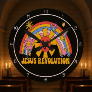 Reloj Redondo Mediano Gráfica de la Revolución de Jesús