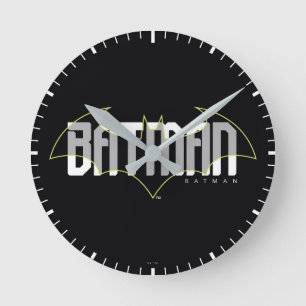 Reloj Redondo Mediano Gráfico de nombre de alta tecnología de Batman