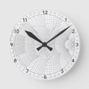 Reloj Redondo Mediano Gráfico Smith del ingeniero de electrónica